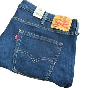 Levis 541 Athletic Taper Jeans Mens‎ 46x32 Dark Wash Blue Denim 18757-0081 NWT
